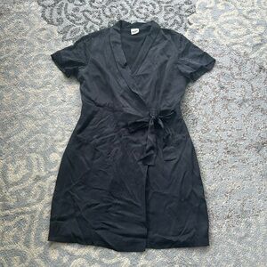 baldwin Black Wrap Mini Dress